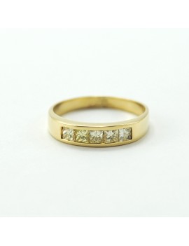 18K GOLD RING WITH 5...