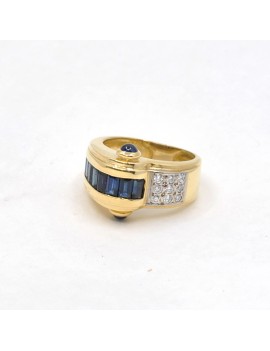 18K YELLOW GOLD RING WITH...