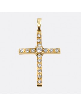 CROSS IN 18K GOLD AND DIAMONDS