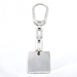 SILVER KEY RING WITH SQUARE...