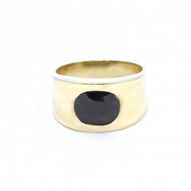 18K GOLD RING WITH SAPPHIRE...