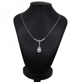 NECKLACE IN 18K WHITE GOLD,...