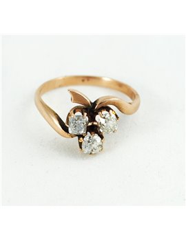 RED GOLD AND DIAMONDS RING