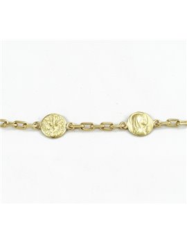 18K GOLD BRACELET WITH FORCE TWO MEDALS