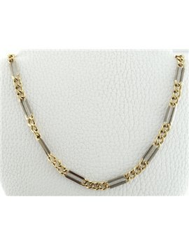 18K WHITE AND YELLOW GOLD NECKLACE