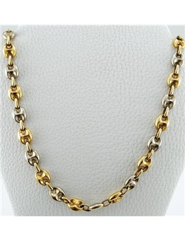 18K WHITE AND YELLOW GOLD CHAIN