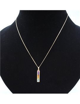 H STERN PENDANT MULTICOLOR GEMSTONE 18K YELLOW GOLD WITH H STERN HALLMARKS AND 18K YELLOW GOLD CHAIN